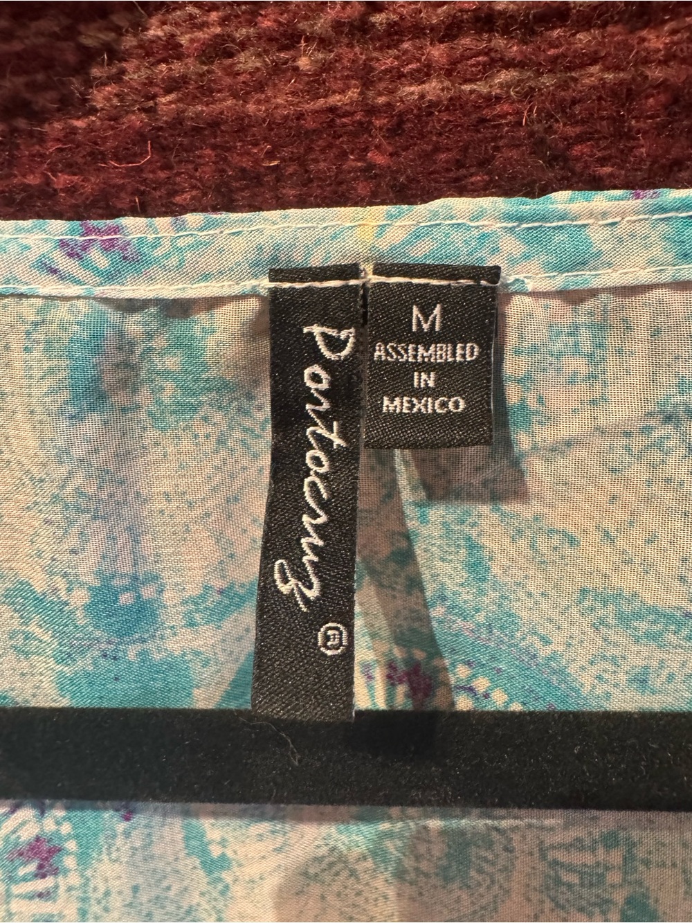 Women’s Tie-Dye Lace-Up Swim Coverup in Blue & Pink - Picture 7 of 7